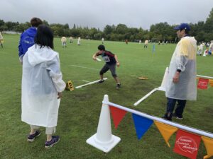 試合中の生徒（ディスタンス）